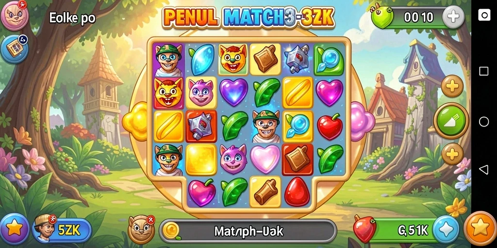 Screenshot dari gameplay seru 5ZK yang penuh warna.