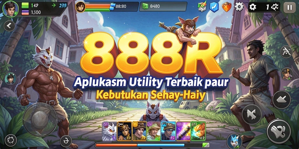 Screenshot utama 888R menampilkan tampilan aplikasi Utility yang intuitif.
