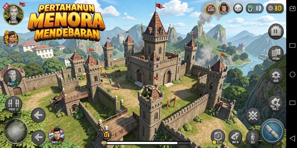 Screenshot gameplay Tower Defense di 8ID yang penuh aksi.