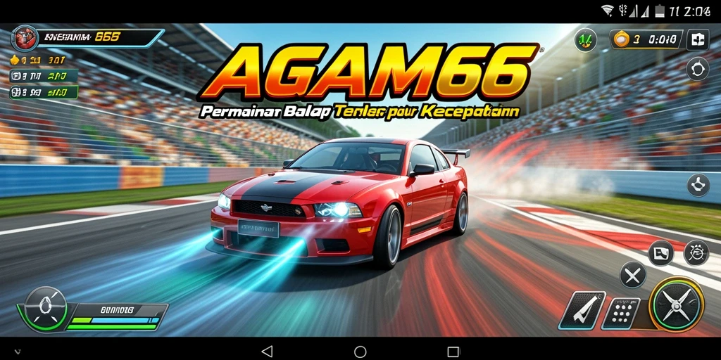 Screenshot utama AGAM66 menampilkan aksi balap yang seru dan mendebarkan.