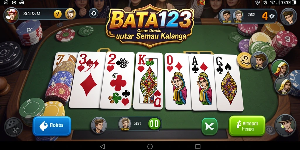 Tampilan gameplay Domino yang menegangkan di BATA123.