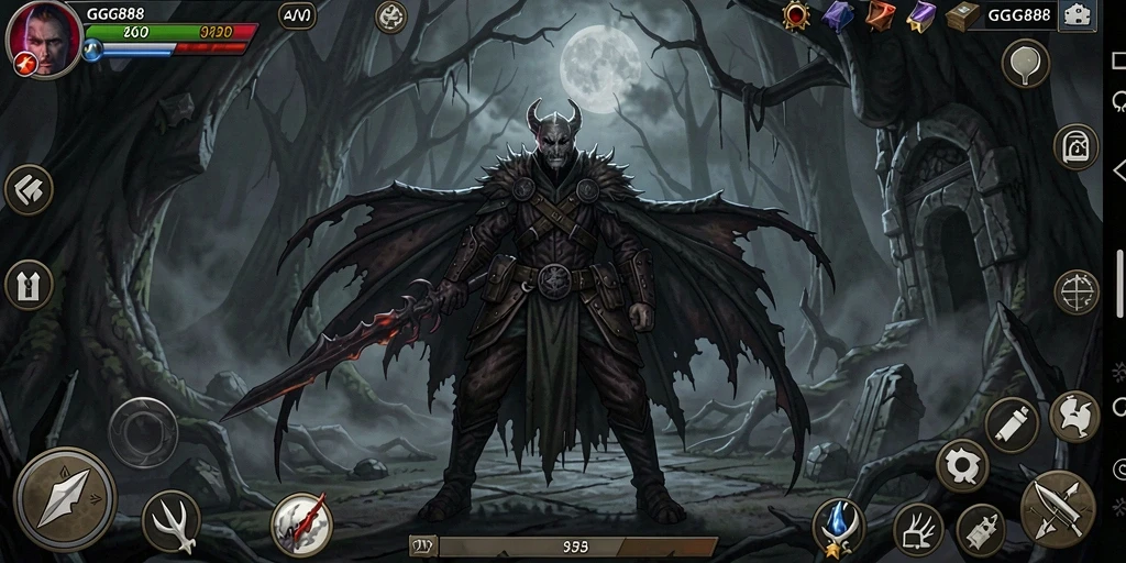 Tampilan menyeramkan dari contoh gameplay GGG888.