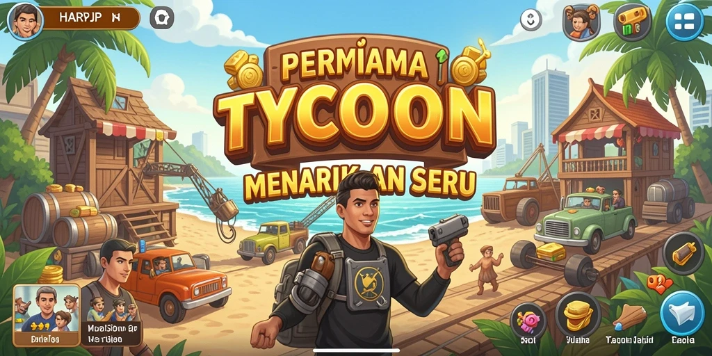 Tampilan gameplay <strong>HARAPJP</strong> yang menarik dan interaktif dalam membangun bisnis.