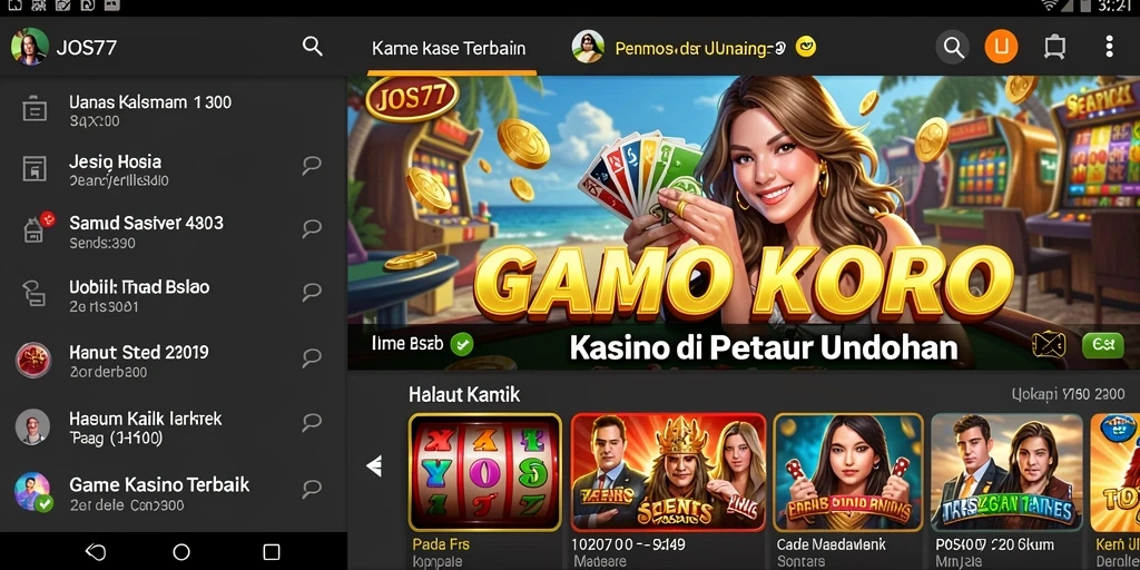 Tampilan gameplay Kasino JOS77 yang menarik dan interaktif.
