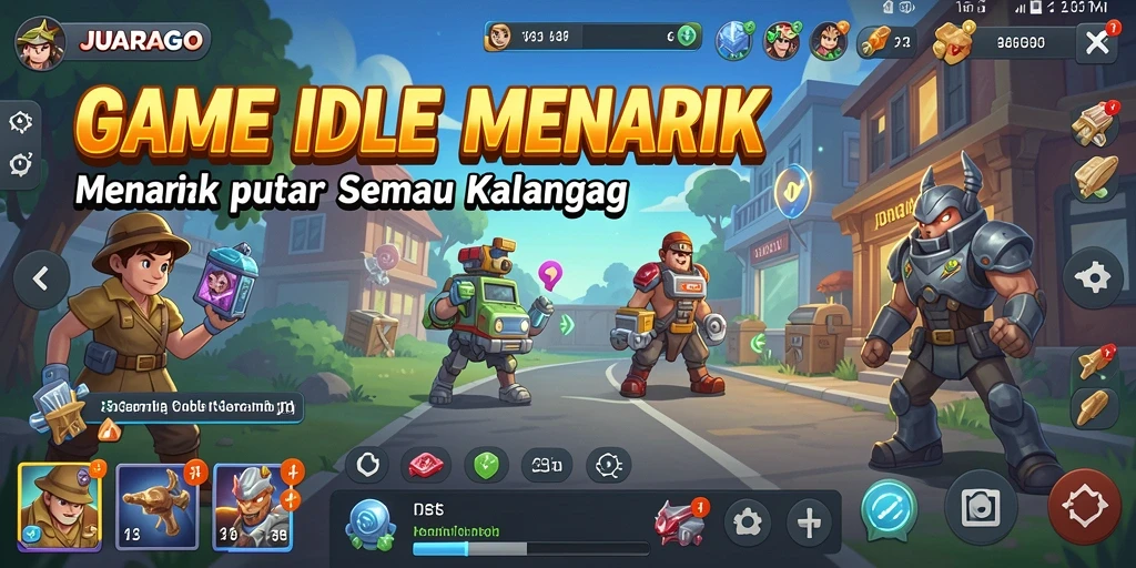 Tampilan gameplay JUARAGO yang menarik dalam genre Idle.