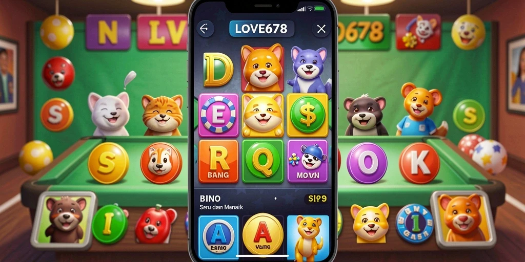 Tampilan gameplay LOVE678 yang menarik dalam permainan Bingo.