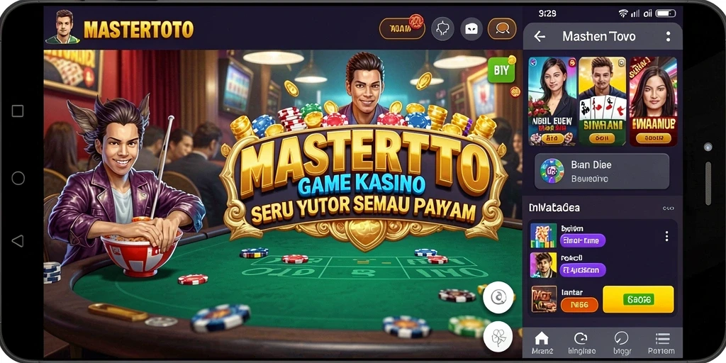 Tampilan gameplay yang menarik di MASTERTOTO dengan warna-warna cerah.