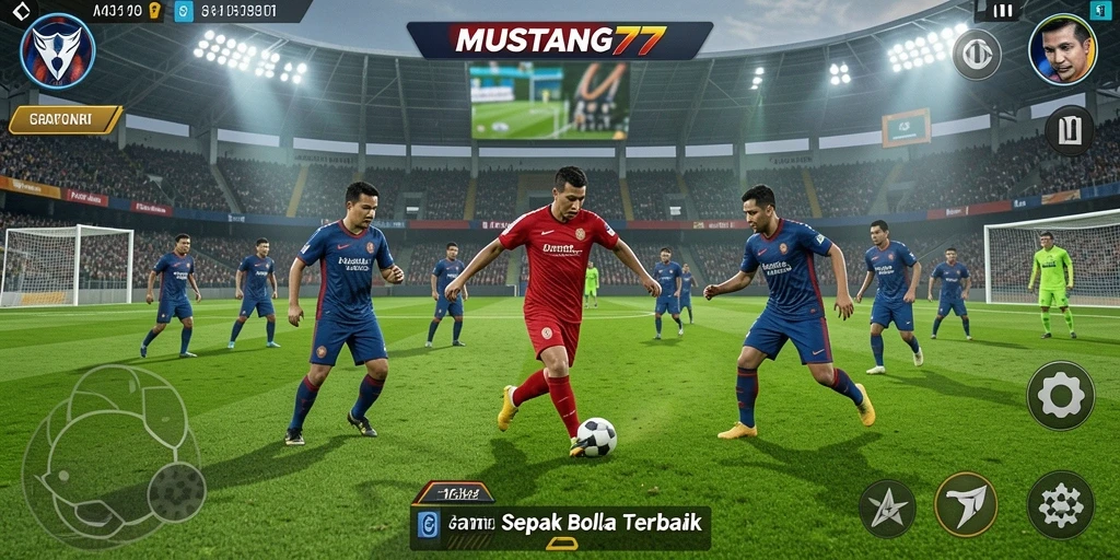 Tampilan gameplay menarik dari MUSTANG77 yang penuh aksi sepak bola.