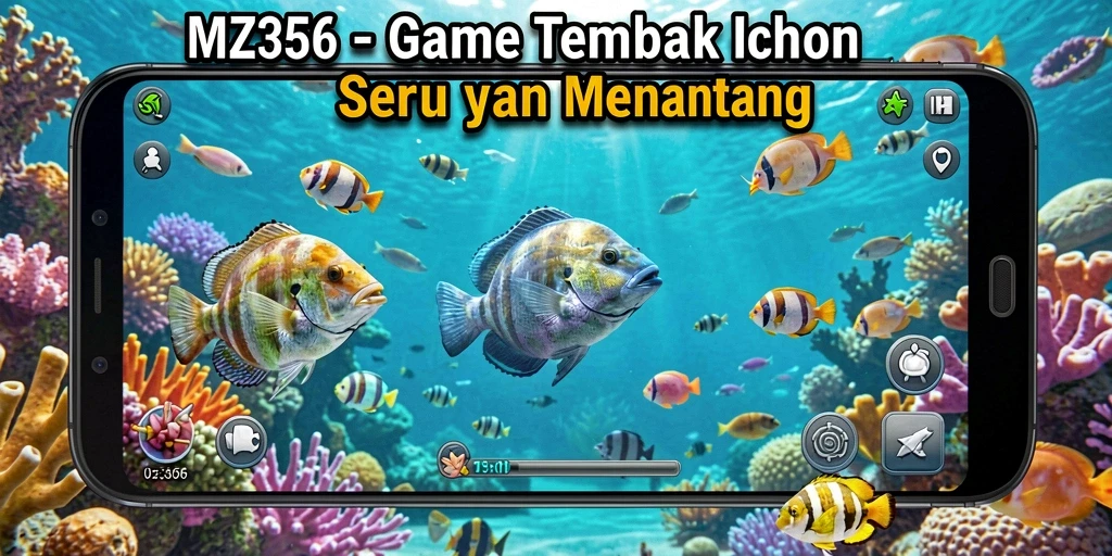 Tampilan gameplay seru dari MZ356 saat menembak ikan.