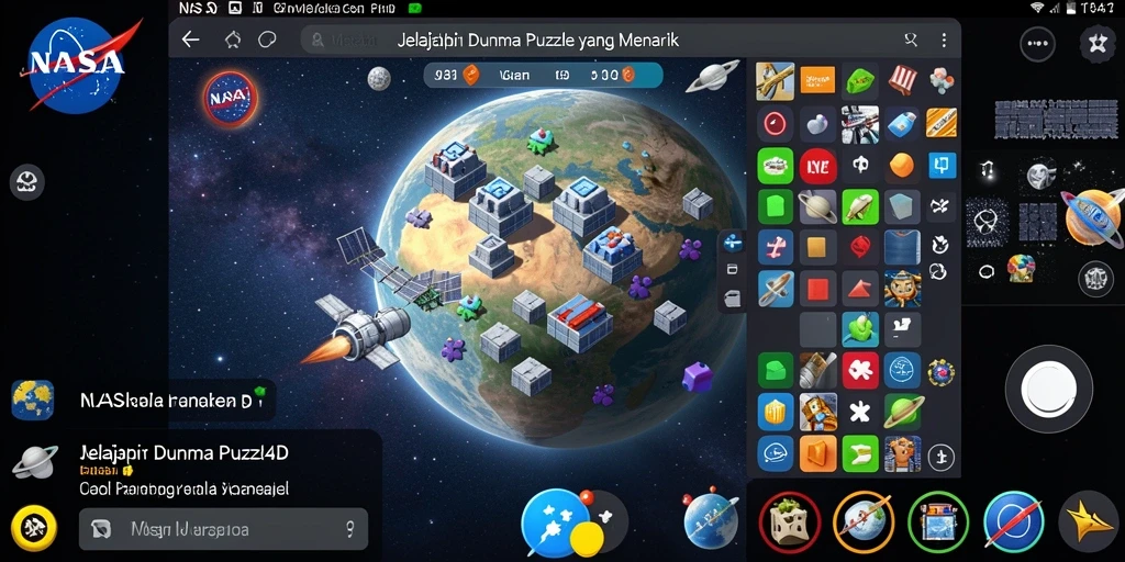 Screenshot gameplay NASA4D dengan tantangan puzzle yang menarik.