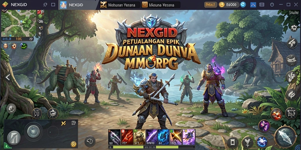Tangkapan layar menunjukkan gameplay seru NEXGID di dunia MMORPG.