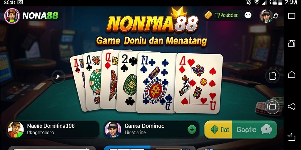 Screenshot tampilan gameplay seru dari NONA88 yang menampilkan aksi domino.