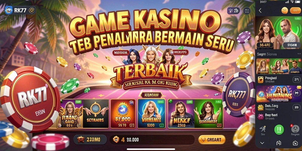Screenshot RK77 menampilkan gameplay seru di kasino virtual.